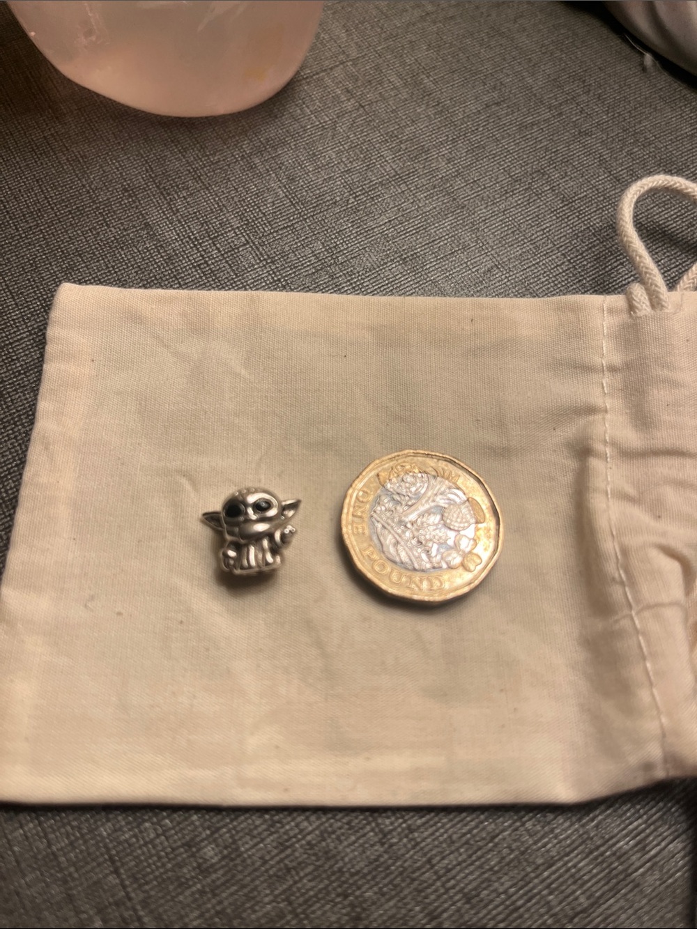 Sterling Silver Pandora Baby Yoda bracelet Charm Pendant - Silver